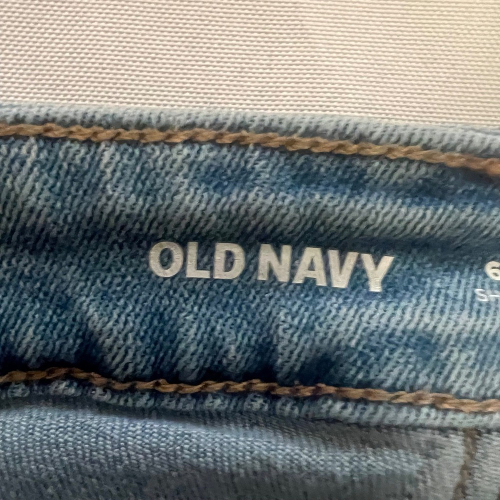 Old Navy Wow Straight High Rise Jeans Light Wash Blue Womens 6 Short Stretch - Picture 3 of 9